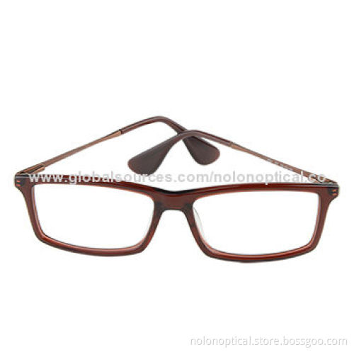 Fashion Acetate Retro Optical Frames for Unisex, with Burgundy, Logo Can be Printed